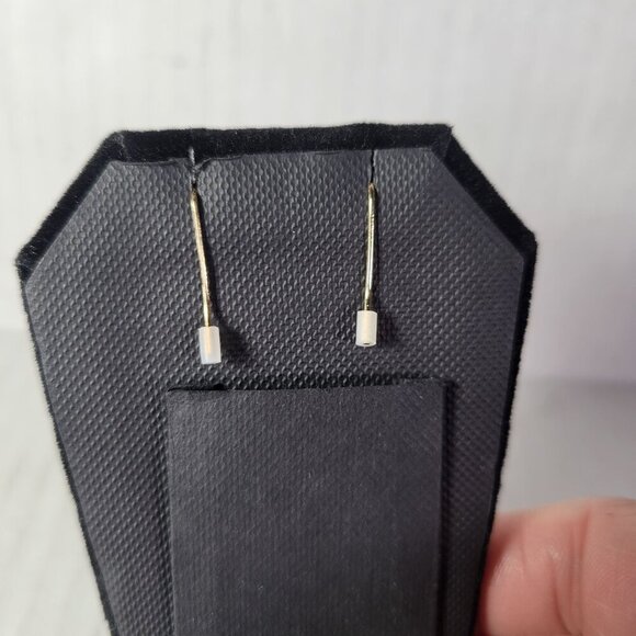 Revolve Peter+June Gold Plated Elegant Classic Dainty Ribbon Bow Drop Earrings - Picture 2 of 2